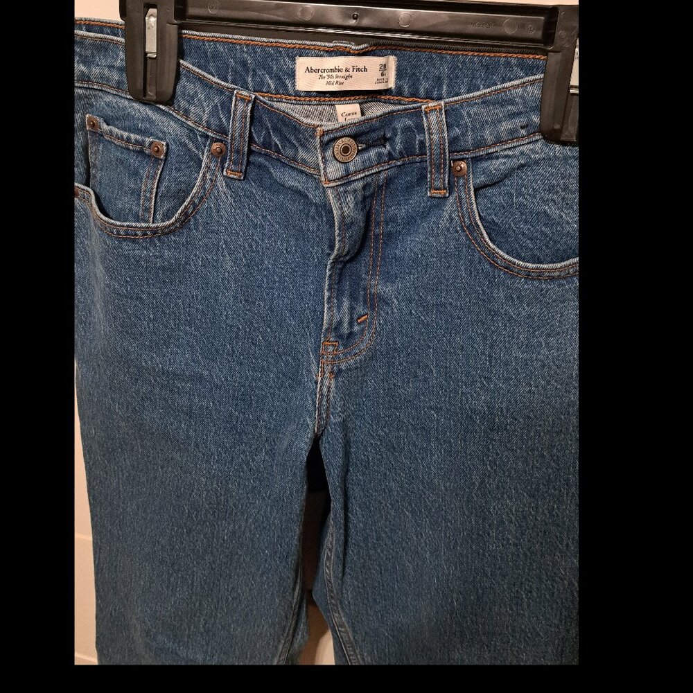 Abercrombie & Fitch‎ Curve Love The 90's Straight Mid Rise 6S - Picture 3 of 5